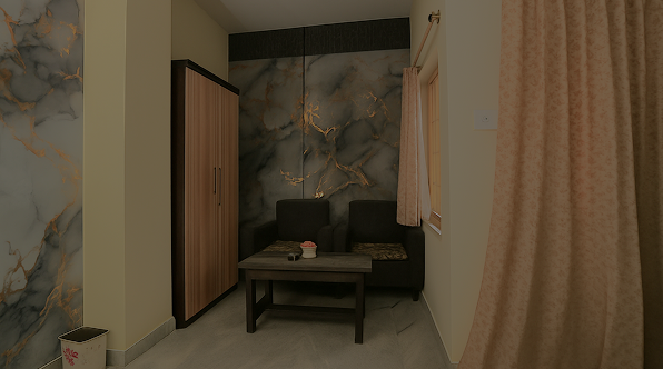 Interior decor of Sai International guest house